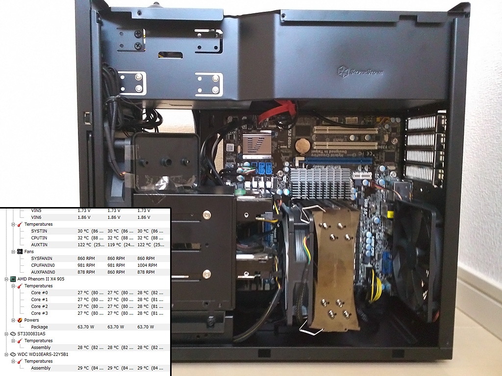 価格.com - 『全体と温度等』SILVERSTONE SST-TJ08B-E [ブラック