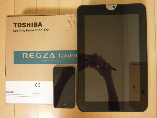 価格.com - 『iPod touchと比較』東芝 REGZA Tablet AT300/24C PA30024CNAS  アクア戦士一号さんのレビュー・評価投稿画像・写真「東芝が好きだったので購入」[67526]