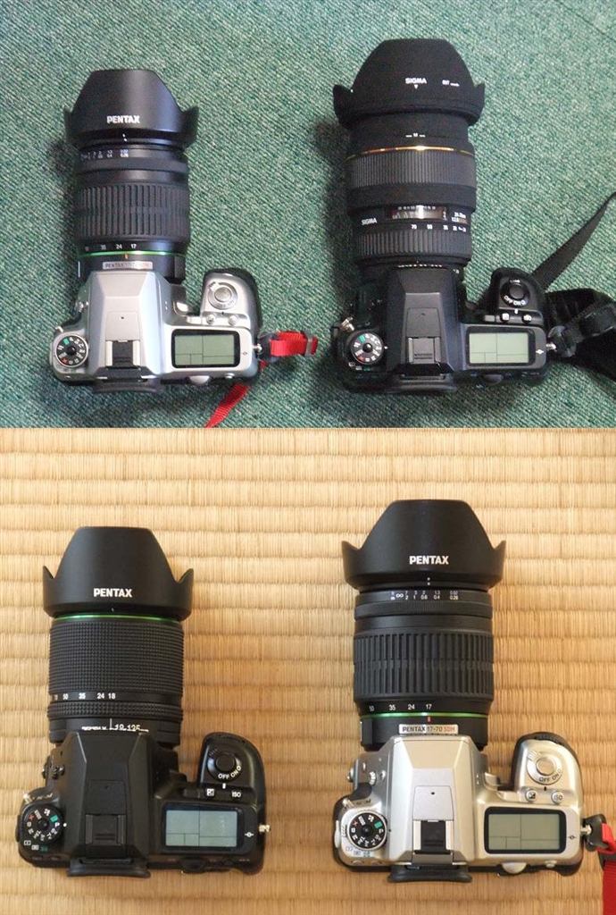 価格.com - 『左上はDA17-70mmF4、右上はシグマ24-70mmF2.8、左下は本