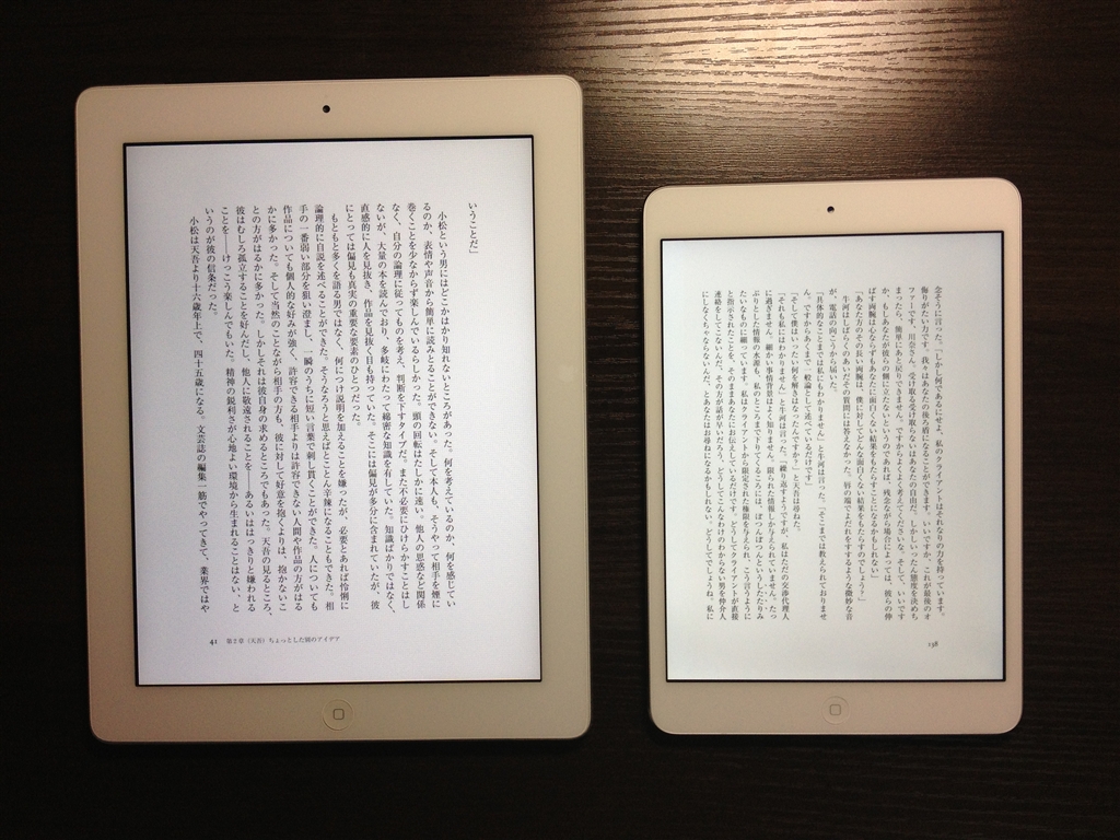 価格 Com ハードカバーの本を自炊したものを表示しました しっかりと読めます Apple Ipad Mini Wi Fiモデル 16gb Md531j A ホワイト シルバー Xusotaさんのレビュー 評価投稿画像 写真 そのままminiに