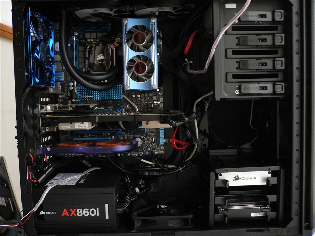 ケース上部に簡易水冷CorsairH100i取り付けました』 Corsair Obsidian 550D CC-9011015-WW  RS-6さんのレビュー評価・評判 - 価格.com