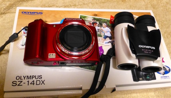 OLYMPUS SZ-14DX デジタルカメラと双眼鏡セット