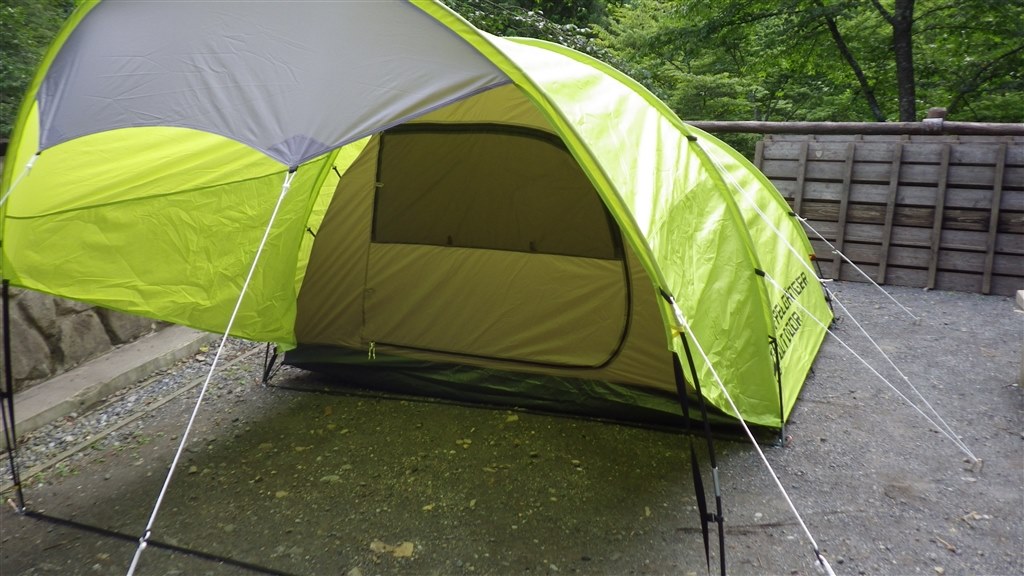 初めてのタープ一体型テント』 DOD タープリーテント T3-82 [ライム