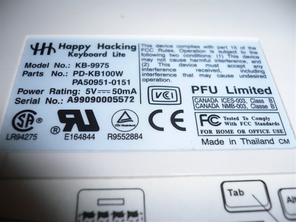 PFU Happy Hacking Keyboard Lite （PD-KB100NW）投稿画像・動画