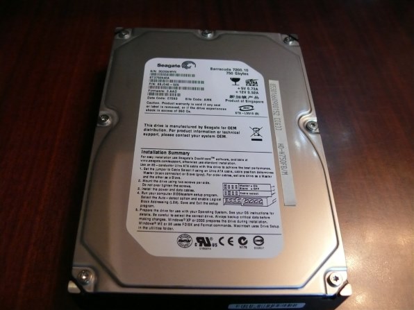 SEAGATE ST3750640A (750G U100 7200)投稿画像・動画 - 価格.com