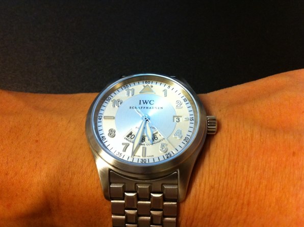 IWC スピットファイア 自動巻き時計 機械式 シルバー ホワイト文字盤