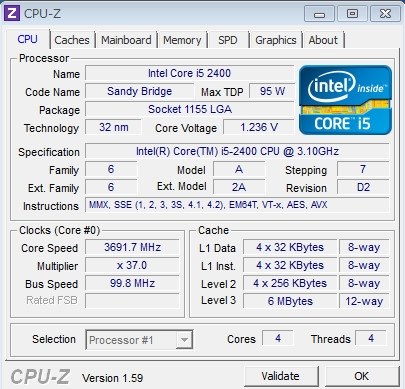 I5 2400をオーバークロックしてみました インテル Core I5 2400 Box Hirohiro21さんのレビュー評価 評判 価格 Com