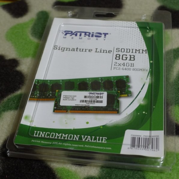 Patriot Memory PSD28G800SK (SODIMM DDR2 PC2-6400 4GB 2枚組) 価格