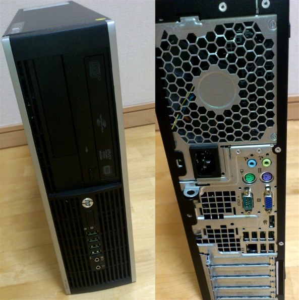 HP Compaq 6200 form Pro SF/CT Desktop PC と22型ワイド液晶ディスプレイ